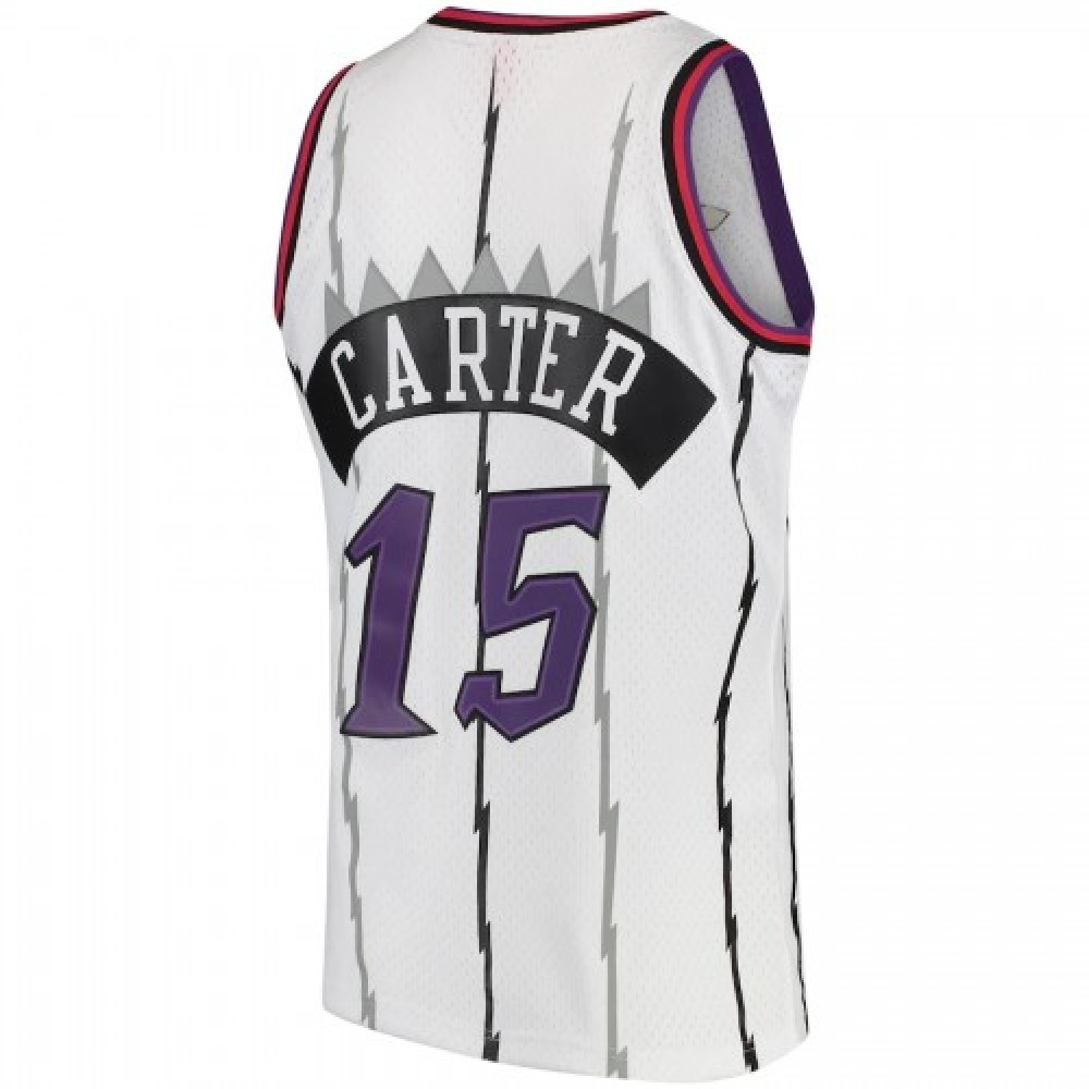 Men's Toronto Raptors Vince Carter #15 White 1998-99 Hardwood Classics Swingman Jersey-Pro Kit Vault | Brand New 26/27 Sports Jerseys